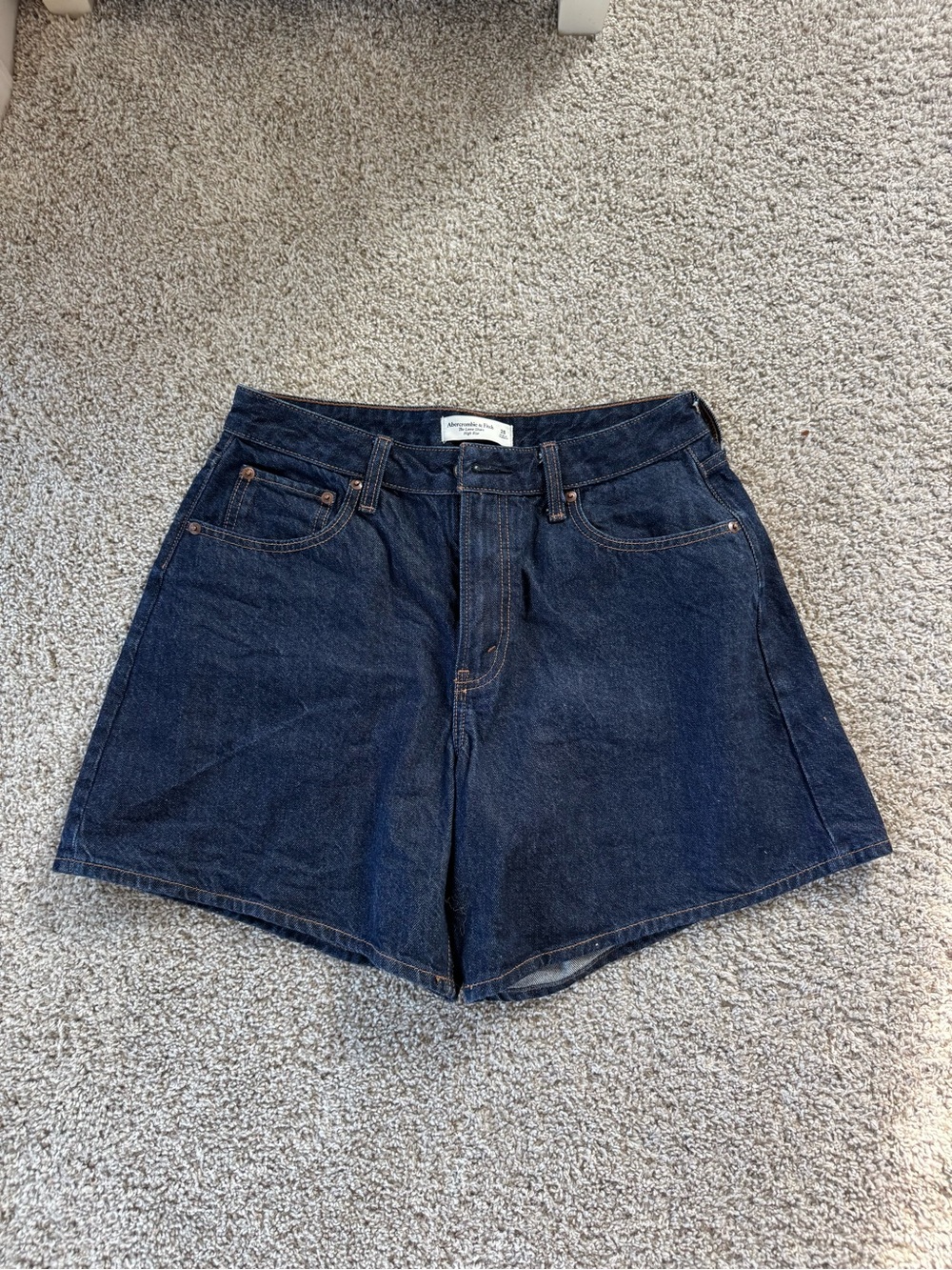 Abercrombie & Fitch Dark Blue Denim Shorts